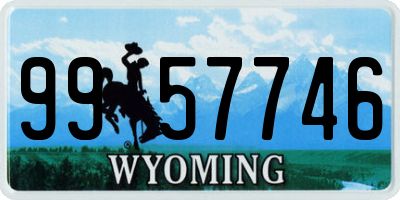 WY license plate 9957746