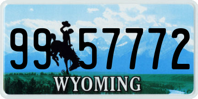 WY license plate 9957772