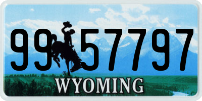 WY license plate 9957797