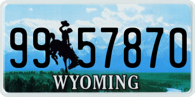 WY license plate 9957870