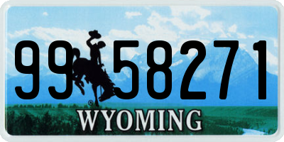 WY license plate 9958271