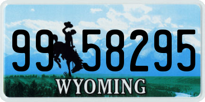 WY license plate 9958295