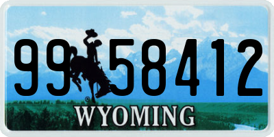 WY license plate 9958412