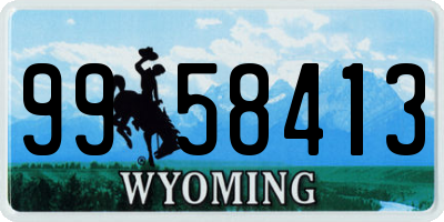 WY license plate 9958413
