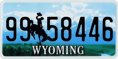 WY license plate 9958446