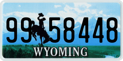 WY license plate 9958448