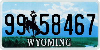 WY license plate 9958467