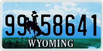 WY license plate 9958641