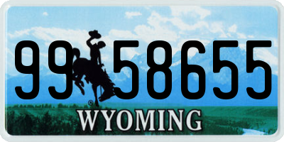 WY license plate 9958655