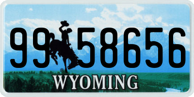 WY license plate 9958656