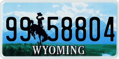 WY license plate 9958804