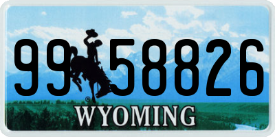 WY license plate 9958826