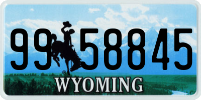 WY license plate 9958845
