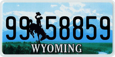 WY license plate 9958859