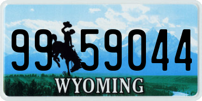 WY license plate 9959044