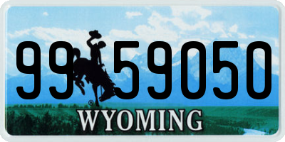 WY license plate 9959050