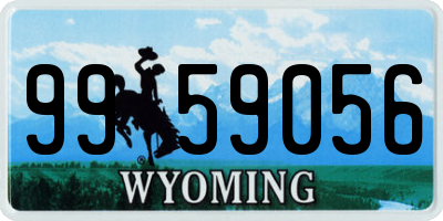 WY license plate 9959056