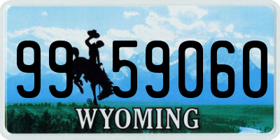 WY license plate 9959060