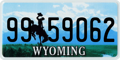 WY license plate 9959062