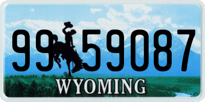 WY license plate 9959087