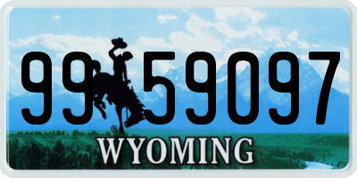 WY license plate 9959097