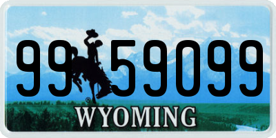 WY license plate 9959099