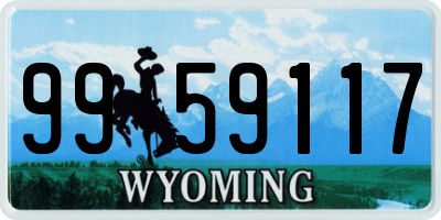 WY license plate 9959117