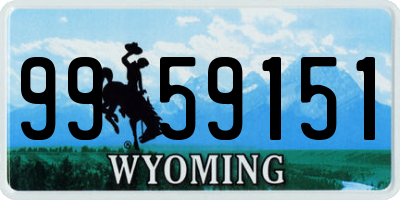 WY license plate 9959151