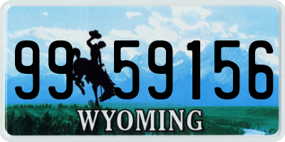 WY license plate 9959156