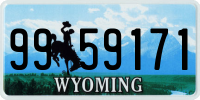 WY license plate 9959171