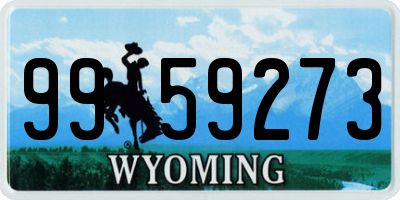 WY license plate 9959273
