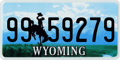 WY license plate 9959279
