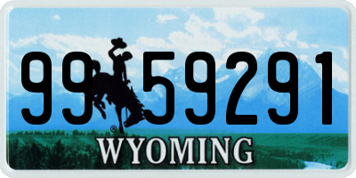 WY license plate 9959291