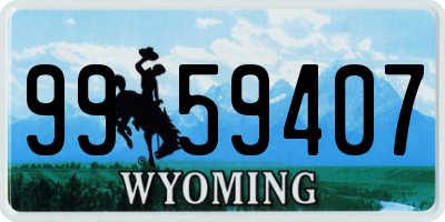 WY license plate 9959407