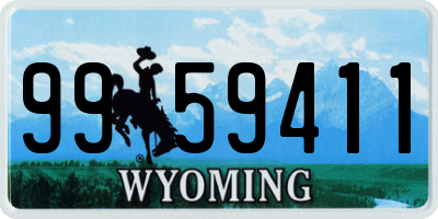 WY license plate 9959411