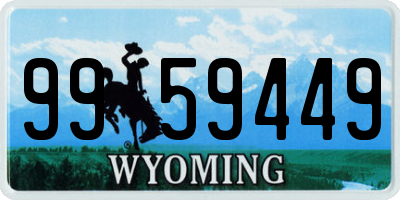 WY license plate 9959449