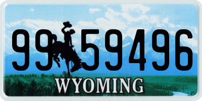 WY license plate 9959496