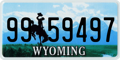 WY license plate 9959497