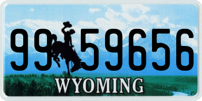 WY license plate 9959656