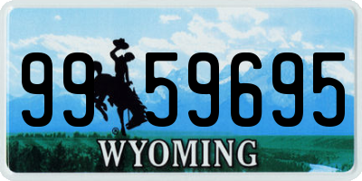 WY license plate 9959695