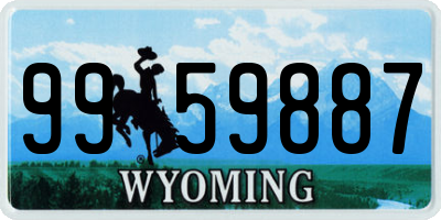 WY license plate 9959887