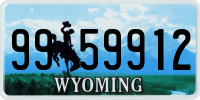 WY license plate 9959912