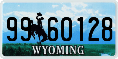 WY license plate 9960128