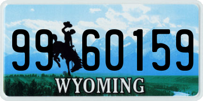 WY license plate 9960159