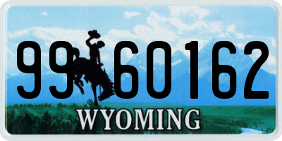 WY license plate 9960162