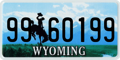 WY license plate 9960199
