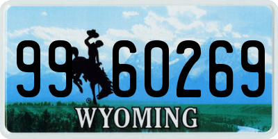 WY license plate 9960269