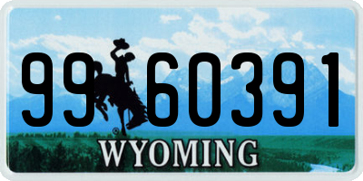 WY license plate 9960391