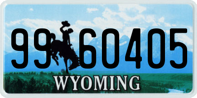 WY license plate 9960405