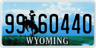WY license plate 9960440